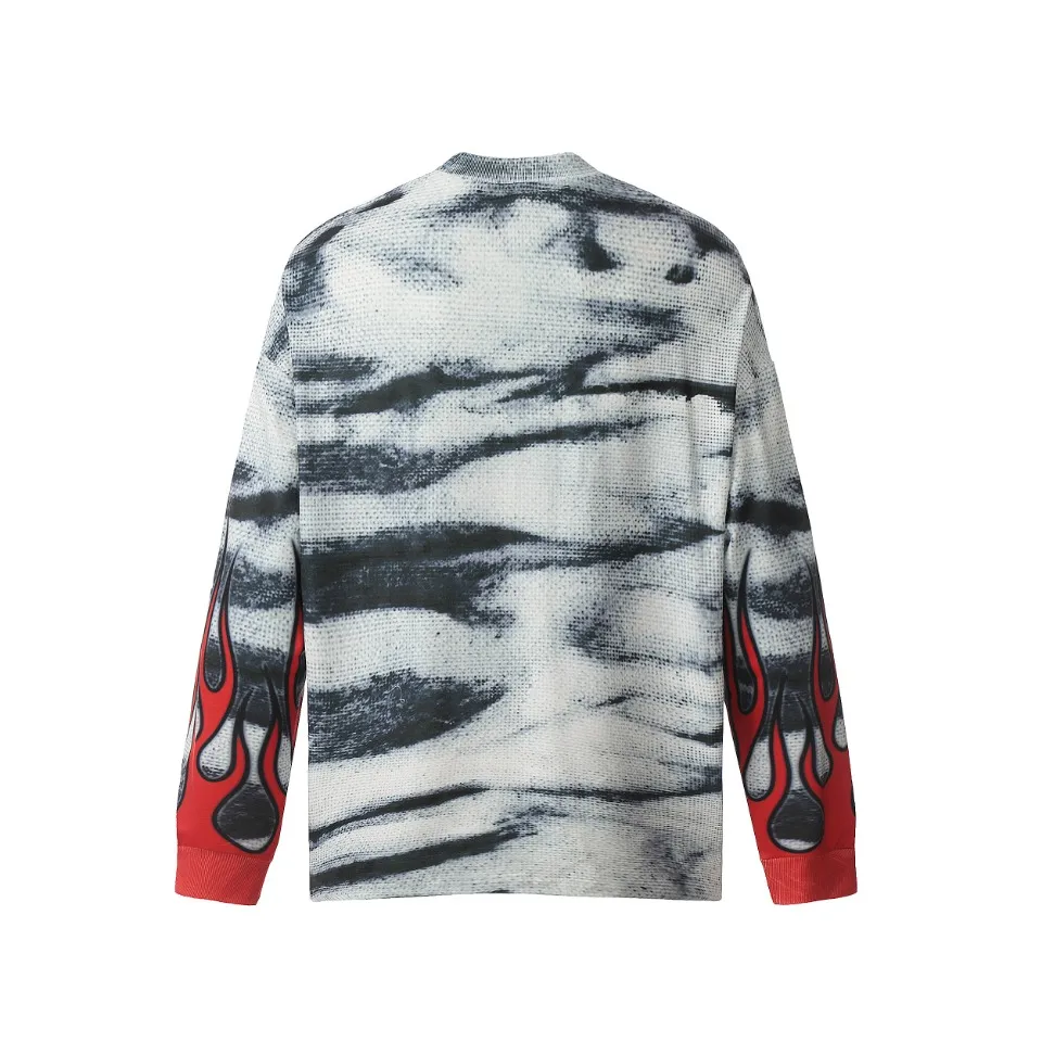 Saint michael tears all-over printed long-sleeved vintage autumn and winter T-shirt Style number: 102 Size: M L XL Wholesale price: 136 Color: Picture color